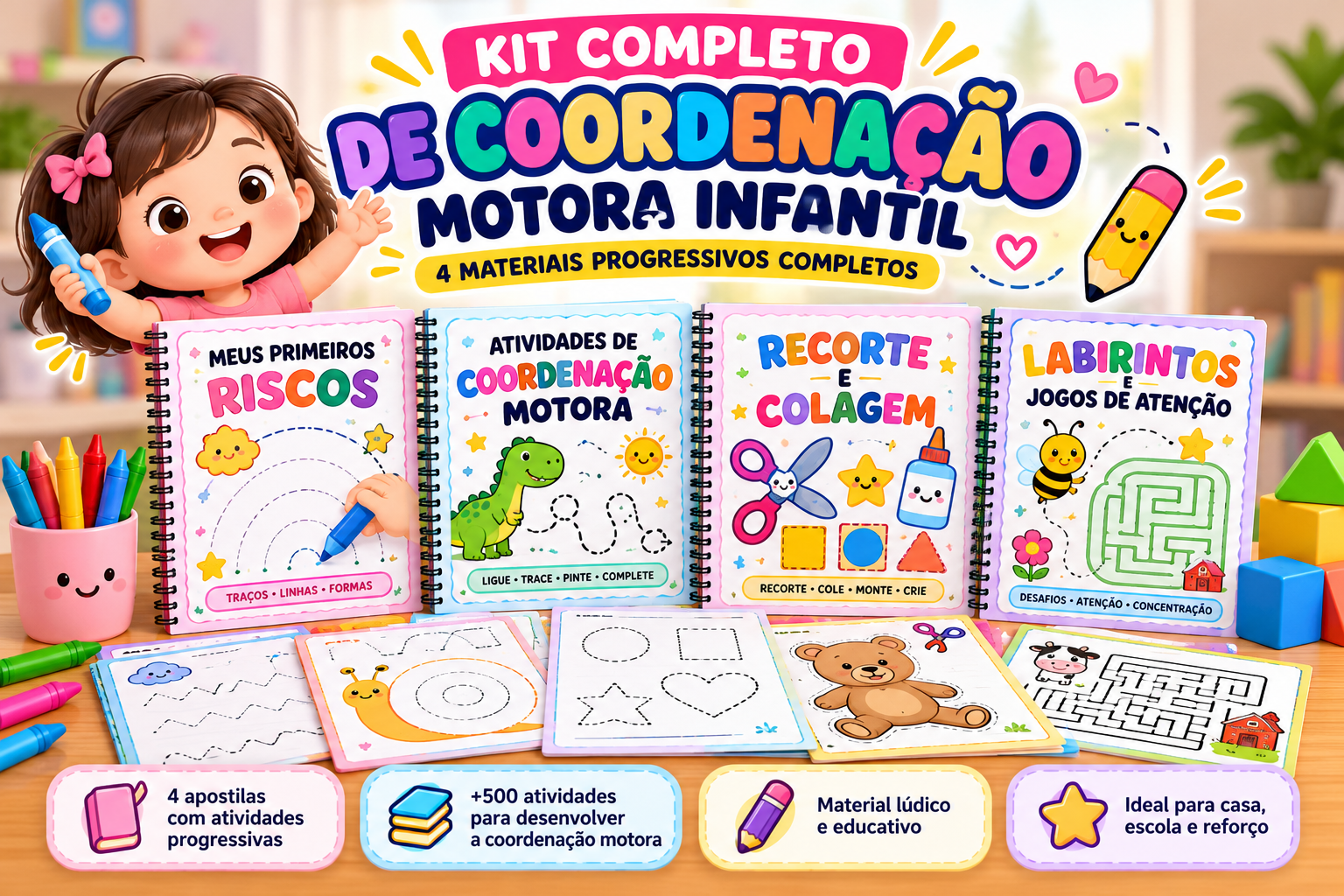 Kit Completo de Coordenação Motora Infantil