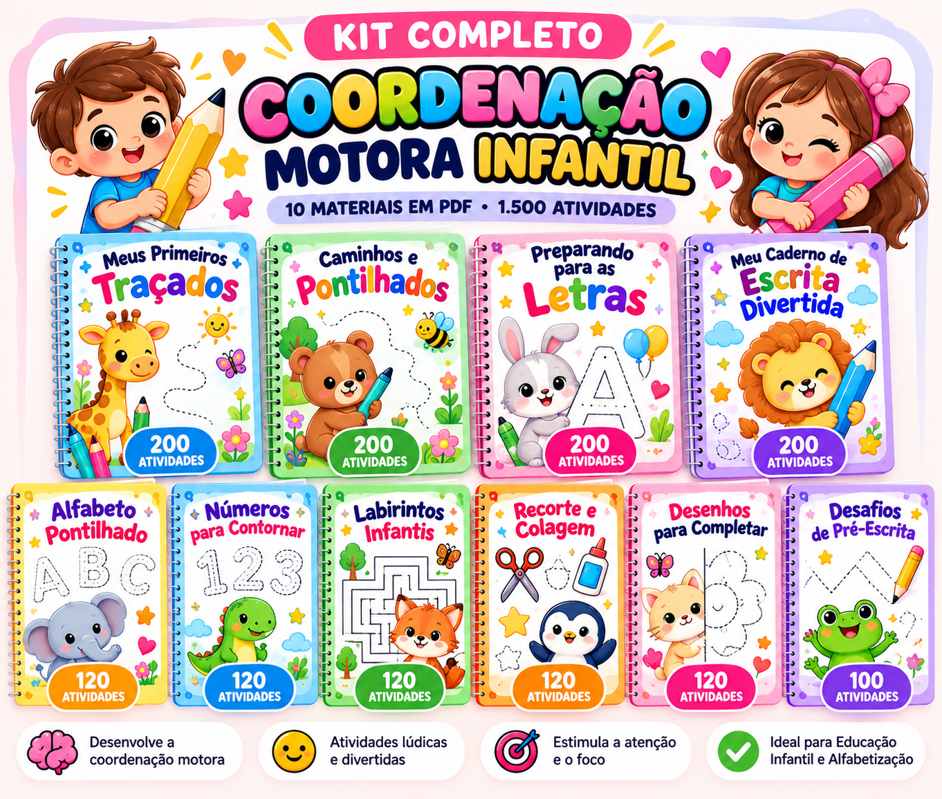 Kit Completo de Coordenação Motora Infantil